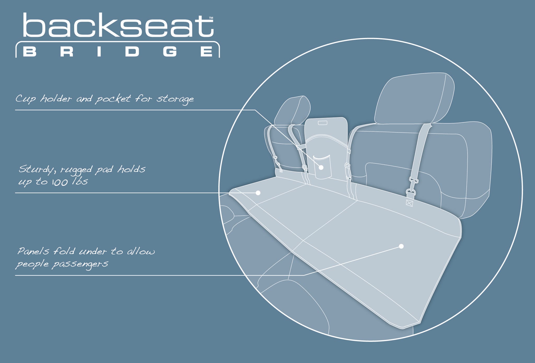 Kurgo - Rover Backseat Bridge - Charcoal/Black - Afbeelding 9