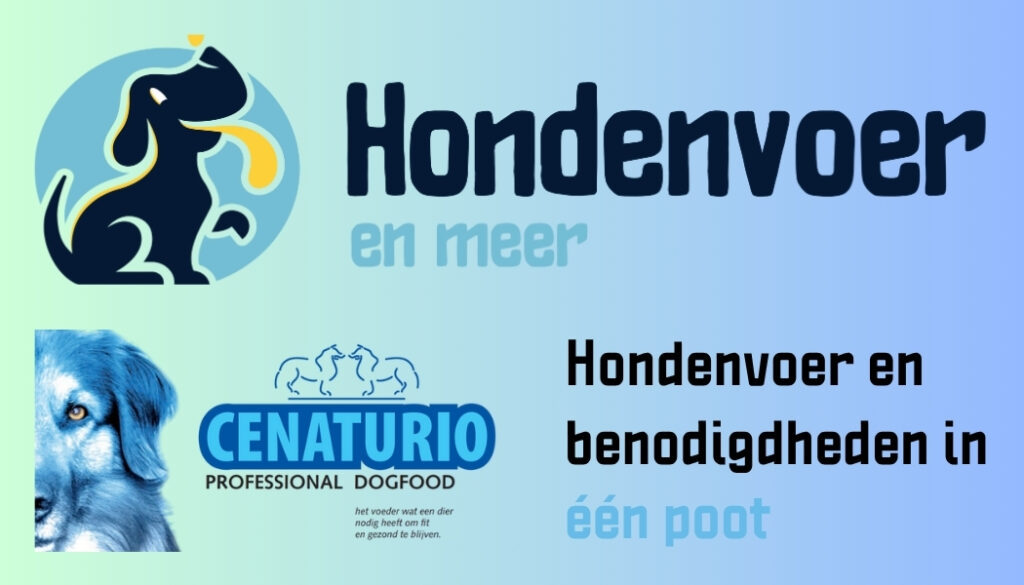 Visitekaartje Hondenvoer en meer BvZ Handelsonderneming Apeldoorn met Cenaturio Professional Dogfood logo en slogan