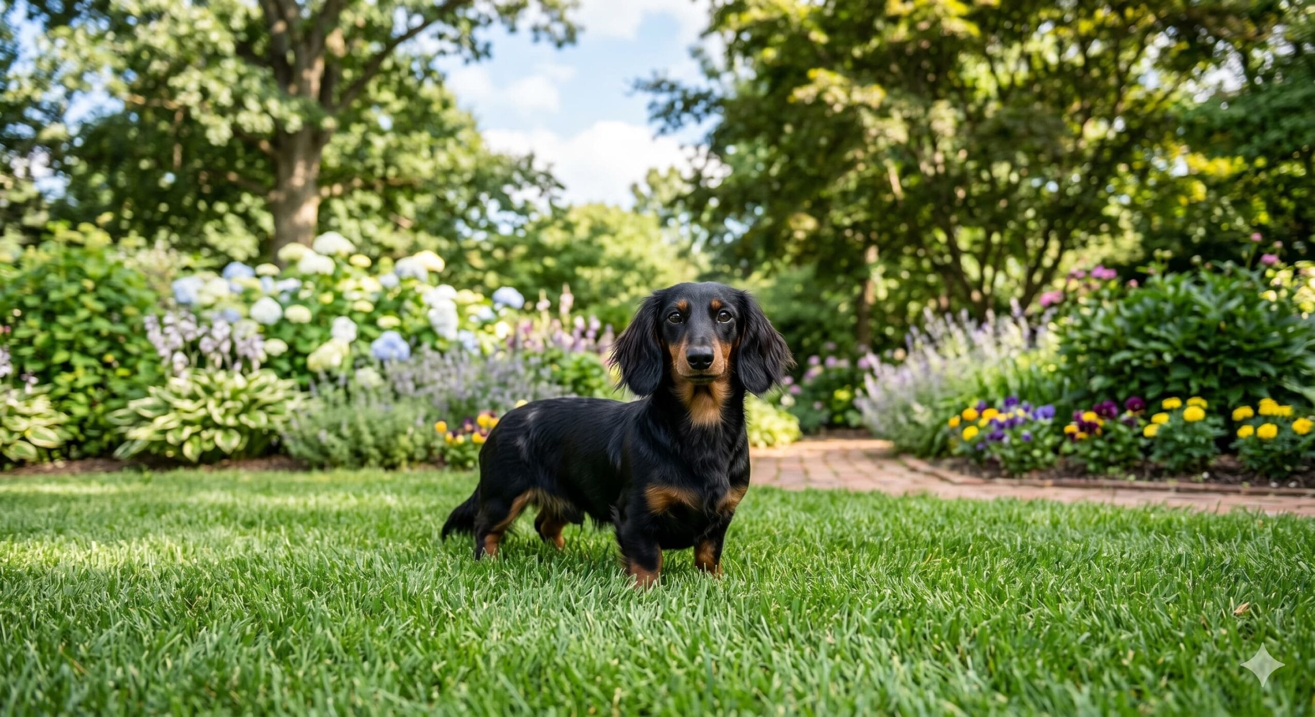 Strak gazon in een hond-proof tuin dankzij kippengaas